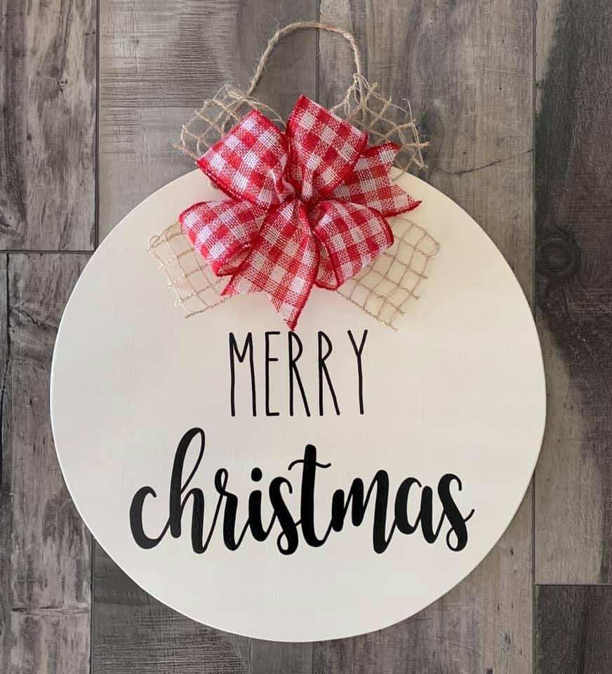 Merry Christmas Door Hanger - Preorder
