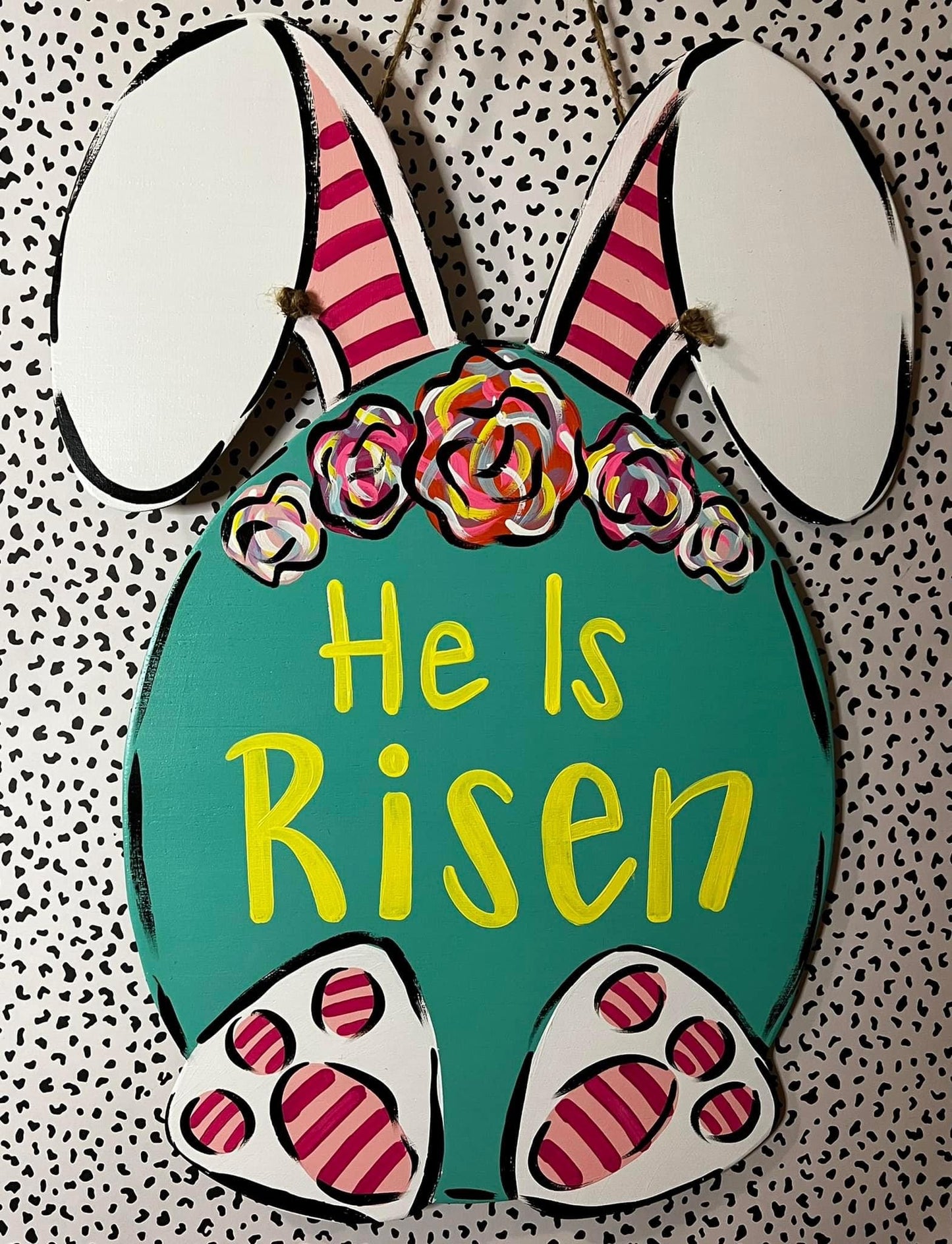 He Is Risen Bunny Door Hanger - Preorder