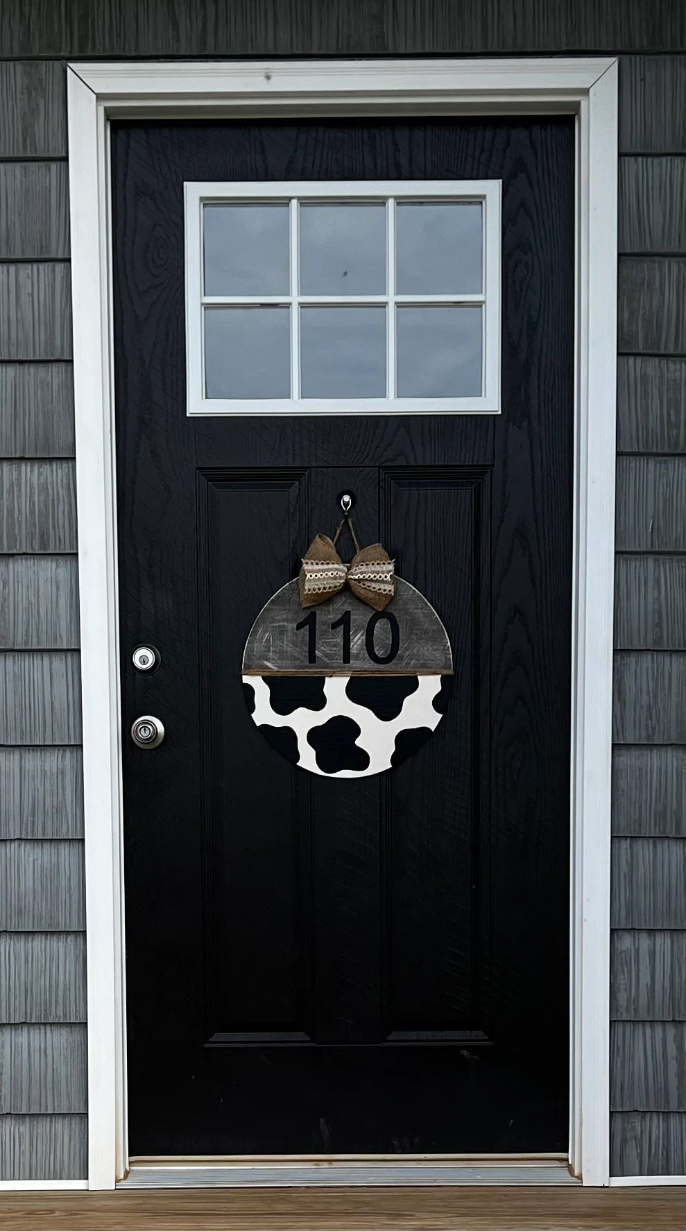 Cow Print Customizable Door Hanger - Preorder