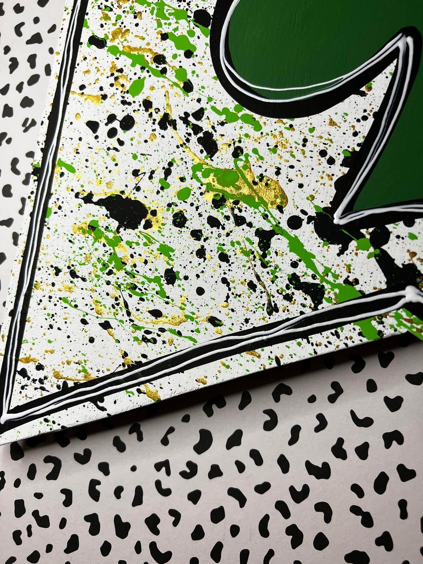 Splatter Paint Shamrock Door Hanger - Preorder