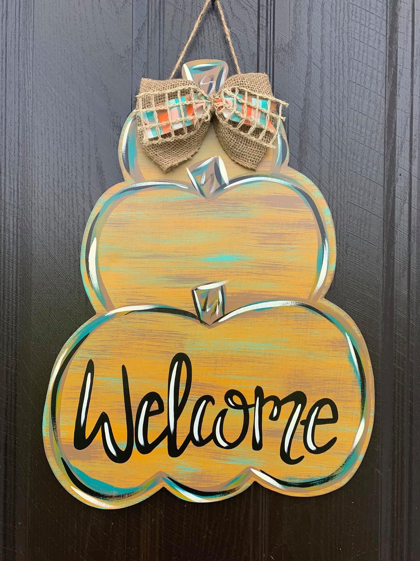 Welcome Pumpkin Door Hanger - Preorder