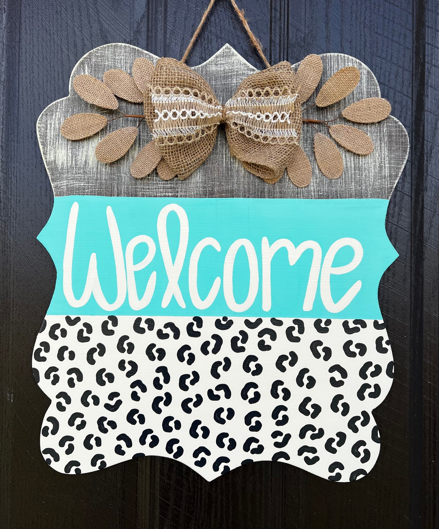 Welcome Distressed Door Hanger -Preorder