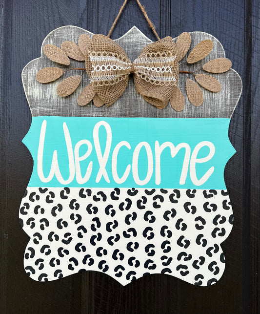 Welcome Distressed Door Hanger -Preorder