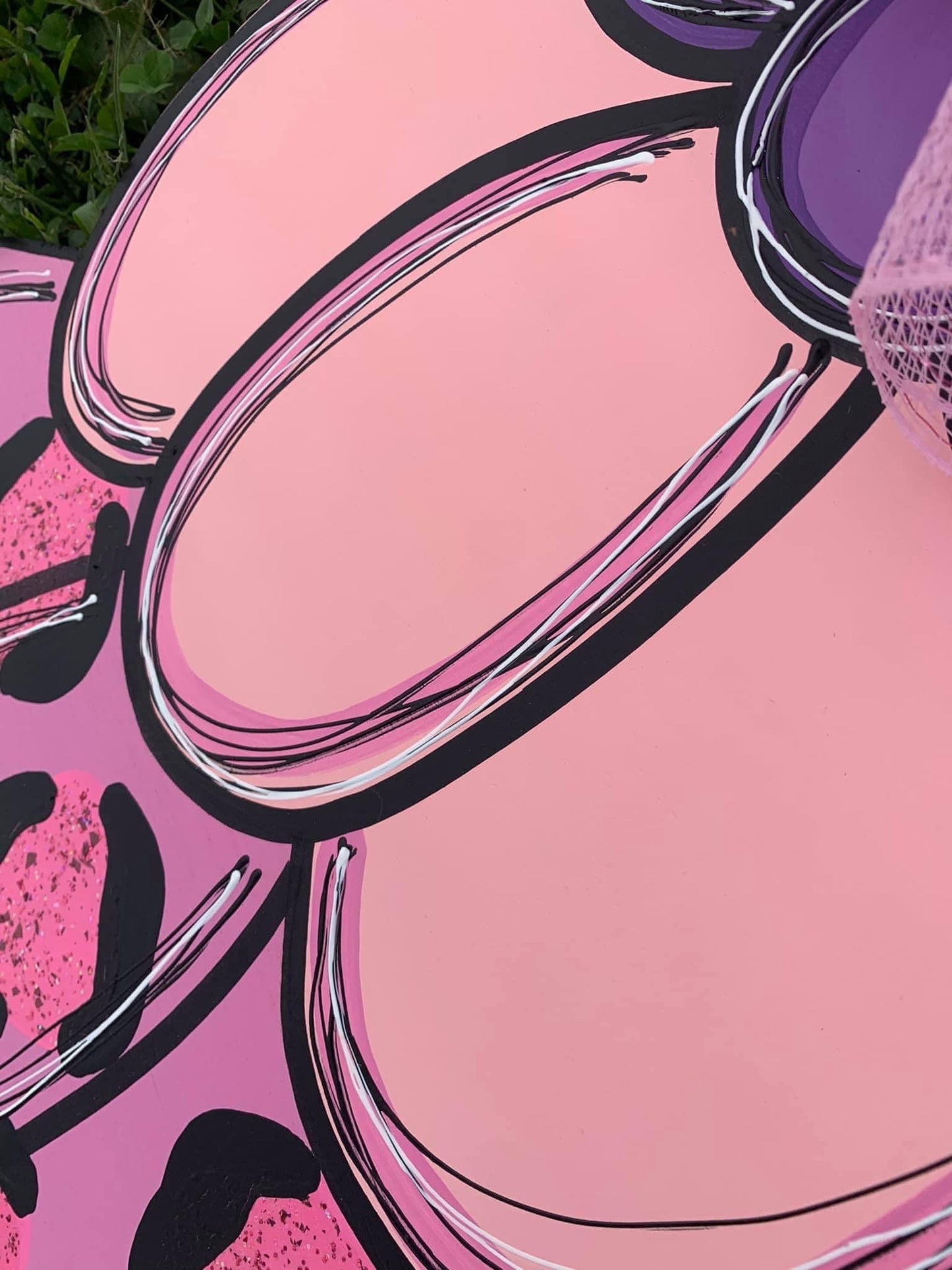 Pink Stacked Pumpkin Door Hanger - Preorder