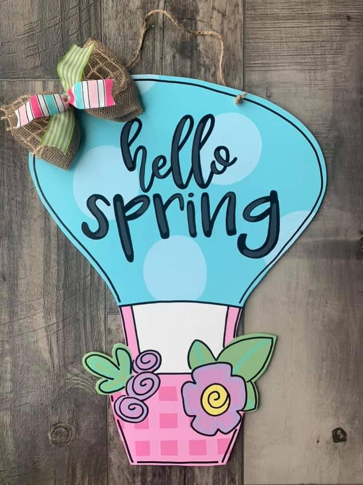 Hot Air Balloon Door Hanger - Preorder