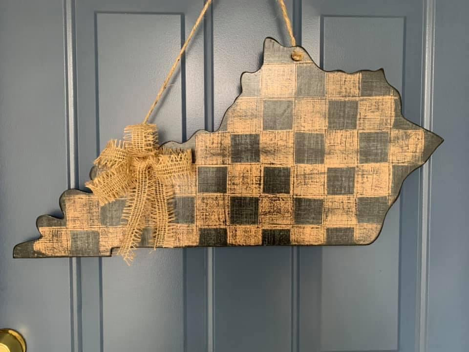 Check Kentucky Door Hanger - Preorder