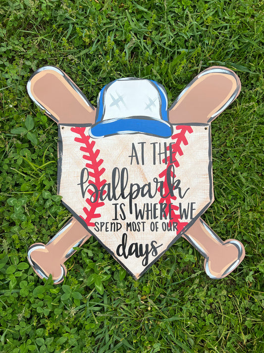 Ballpark Door Hanger - Preorder
