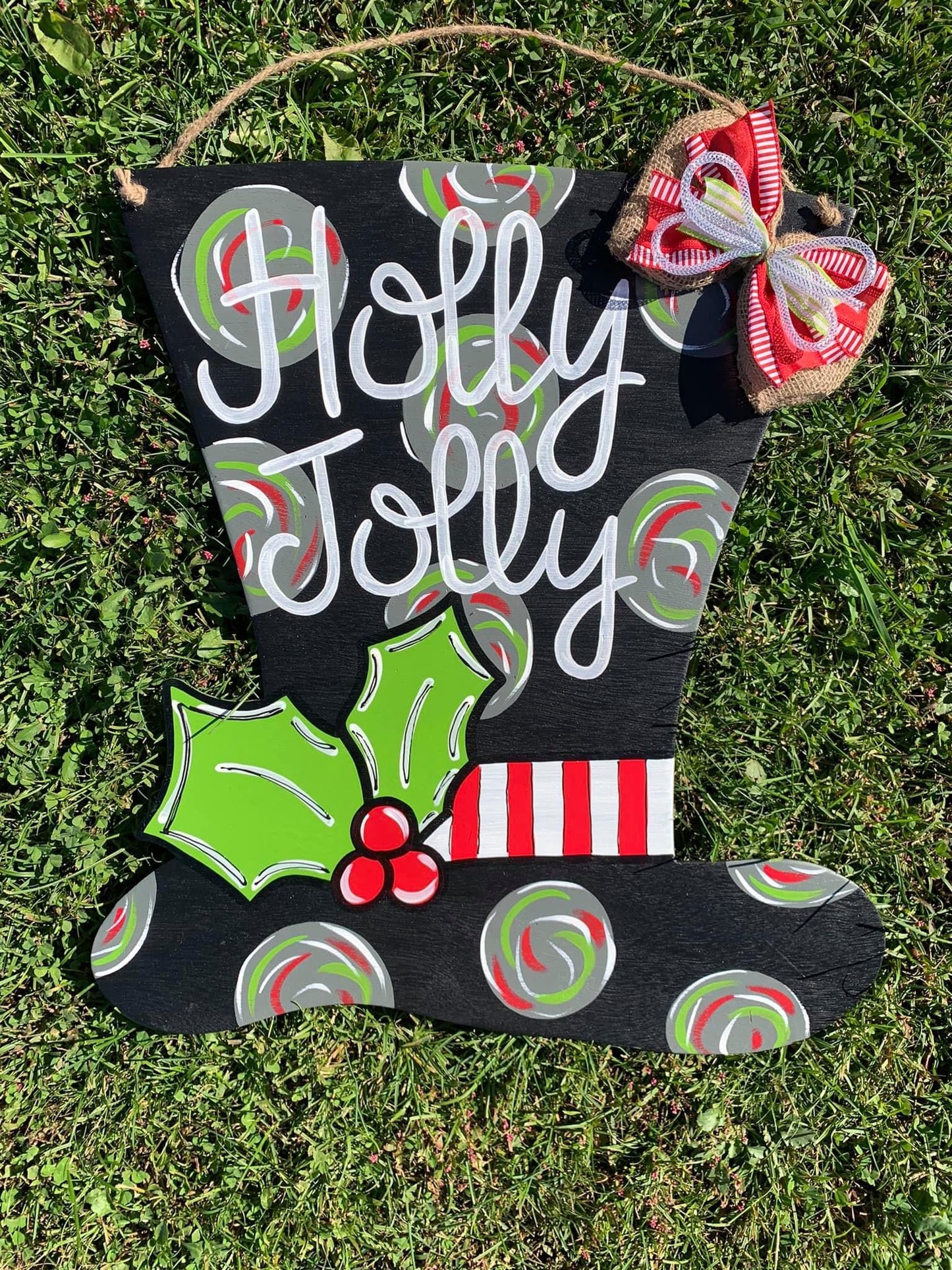 Holly Hat Door Hanger - Preorder