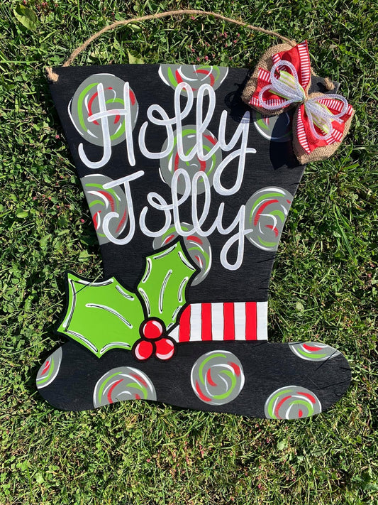 Holly Hat Door Hanger - Preorder