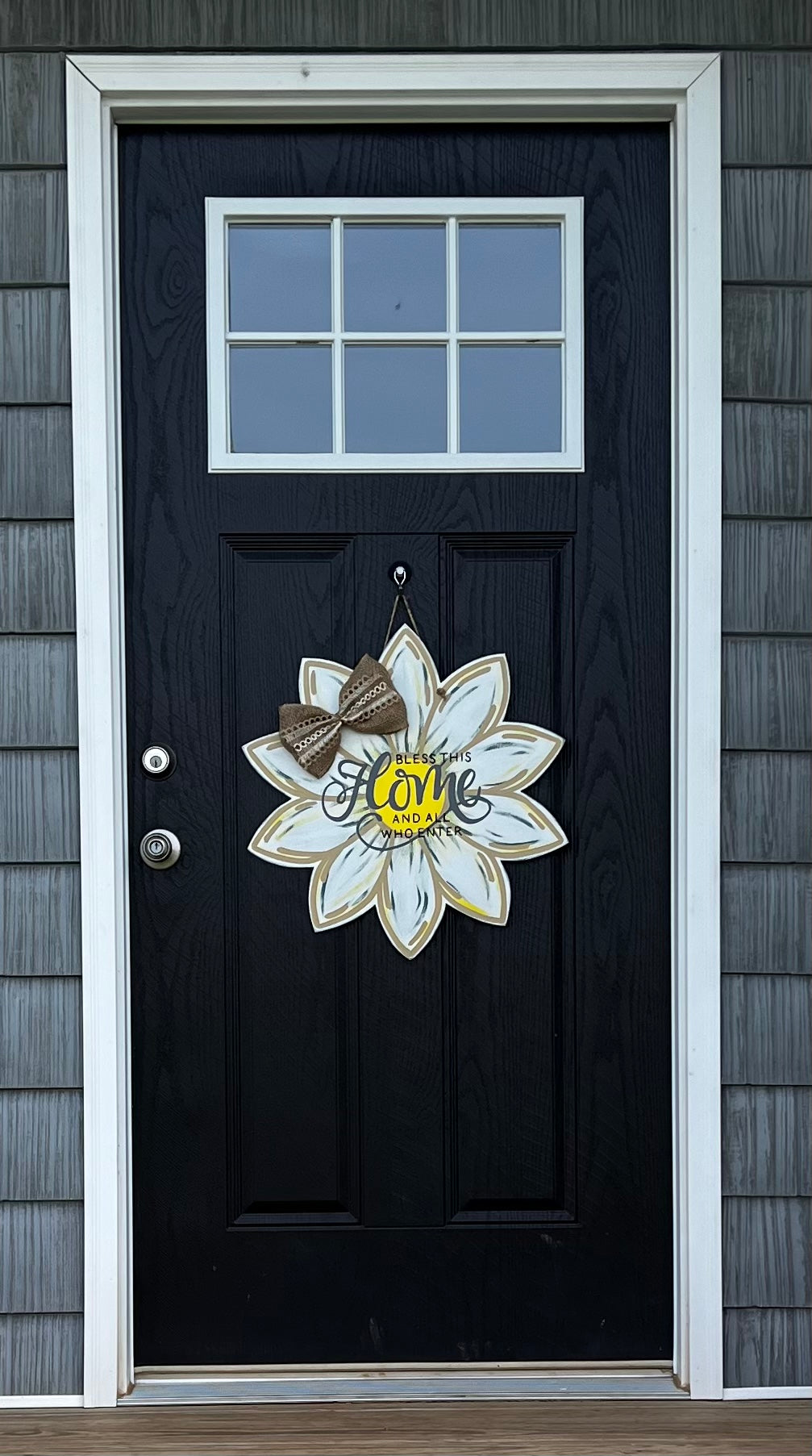 Bless This Home Flower Door Hanger - Preorder