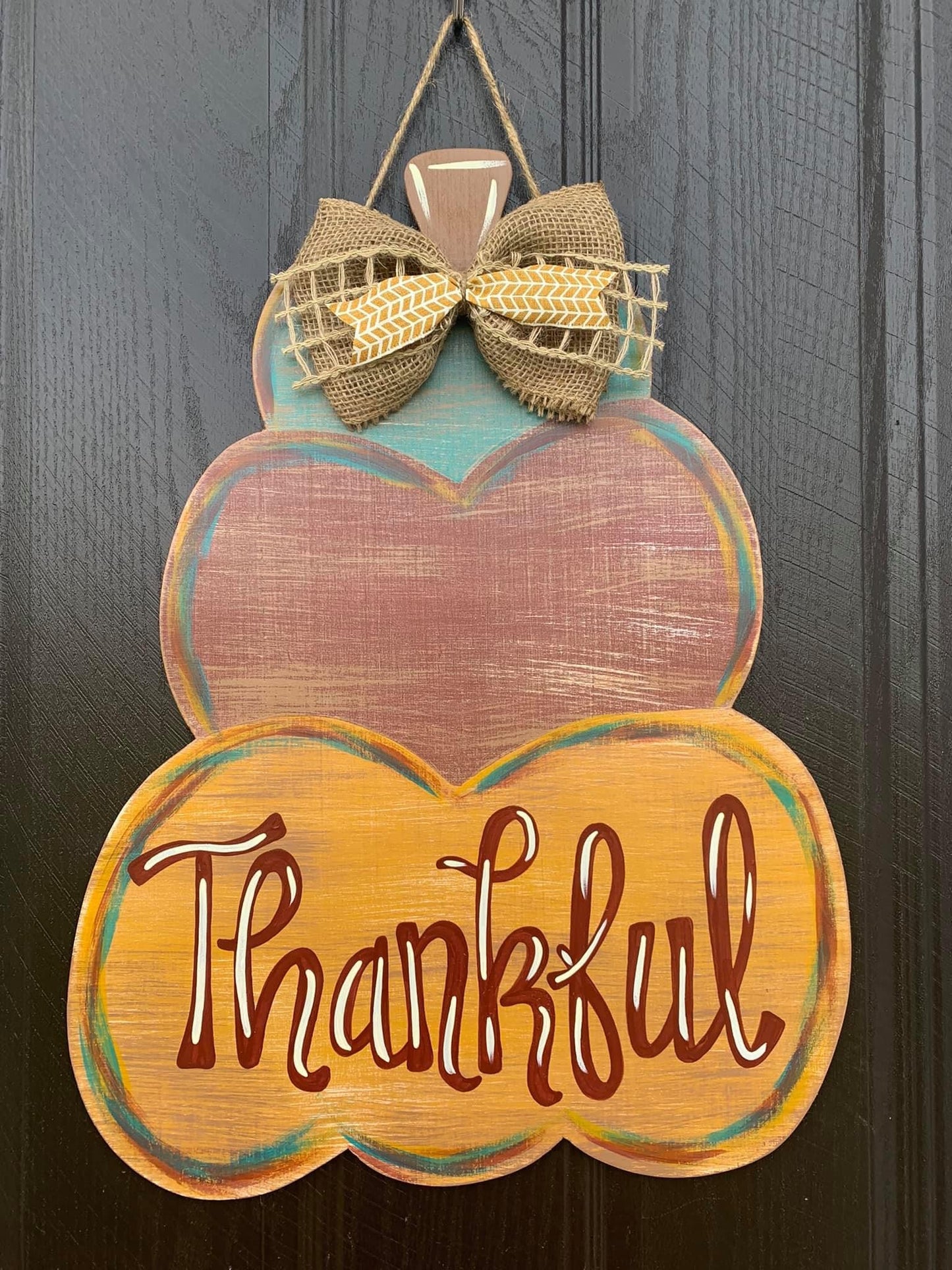 Thankful Pumpkin Door Hanger - Preorder