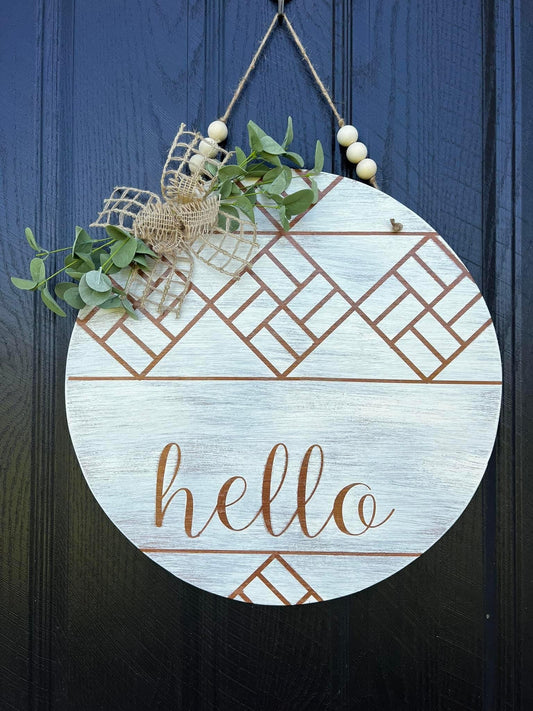Boho Hello Door Hanger-Preorder
