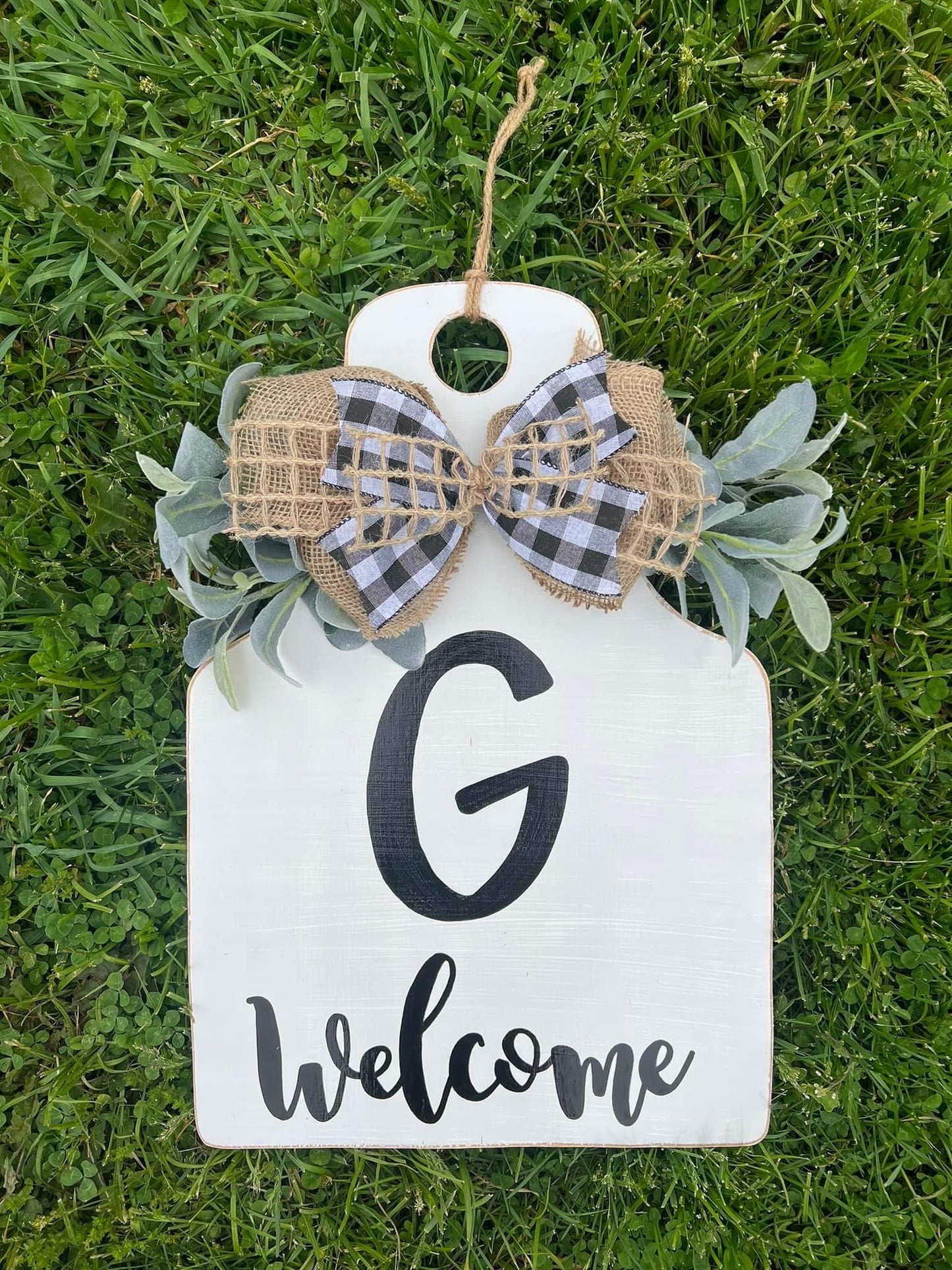 Letter Farmhouse Door Hanger - Preorder