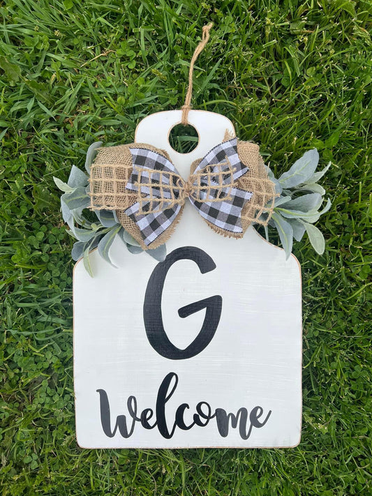 Letter Farmhouse Door Hanger - Preorder