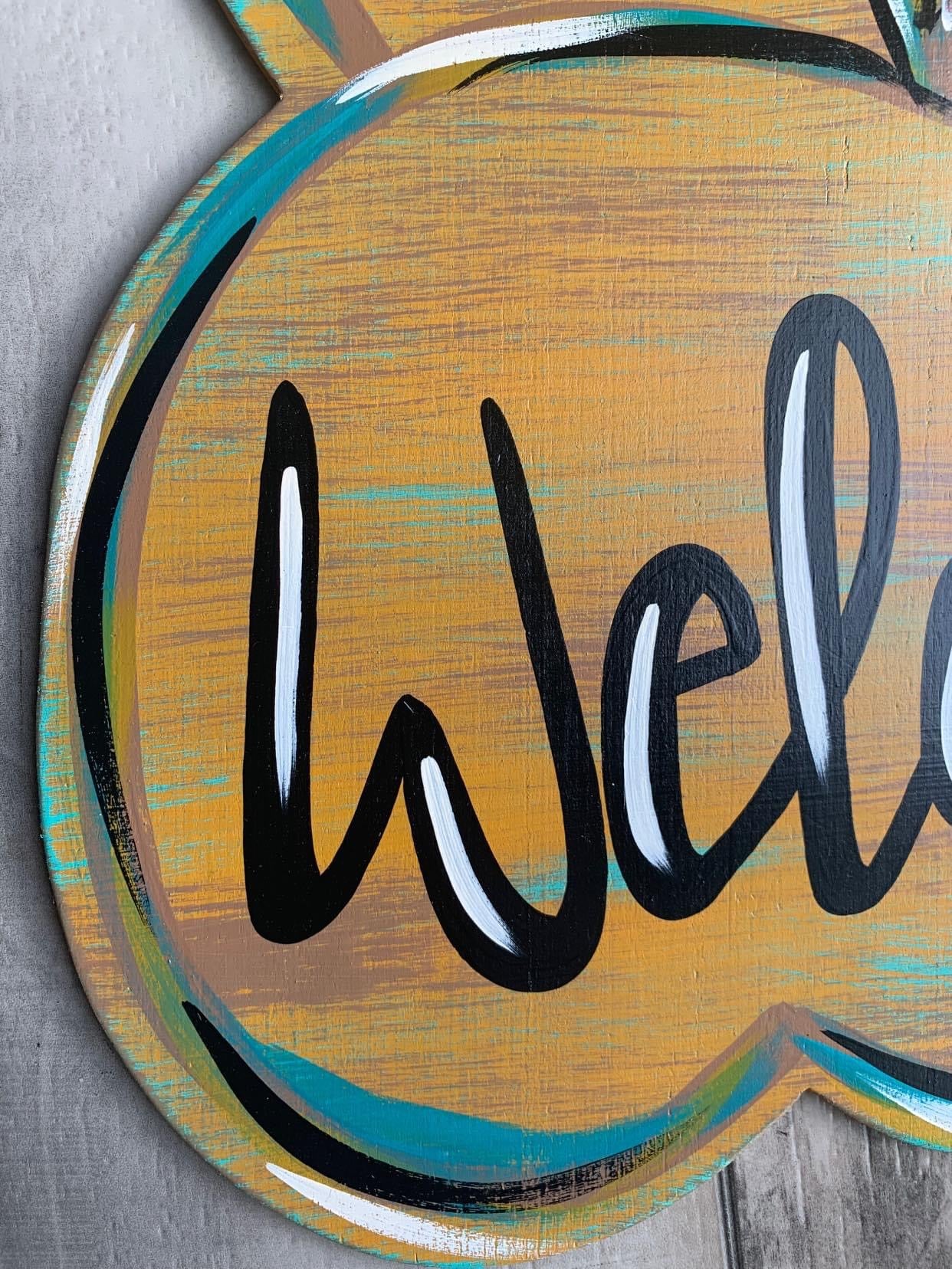Welcome Pumpkin Door Hanger - Preorder