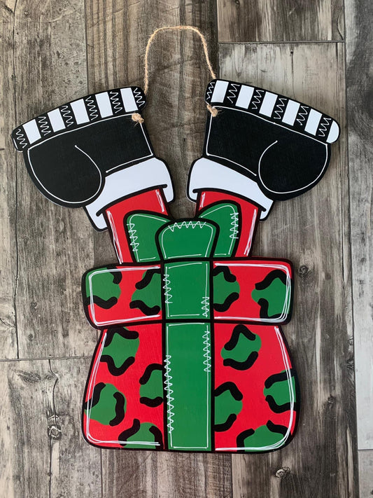 Santa Present Door Hanger - Preorder