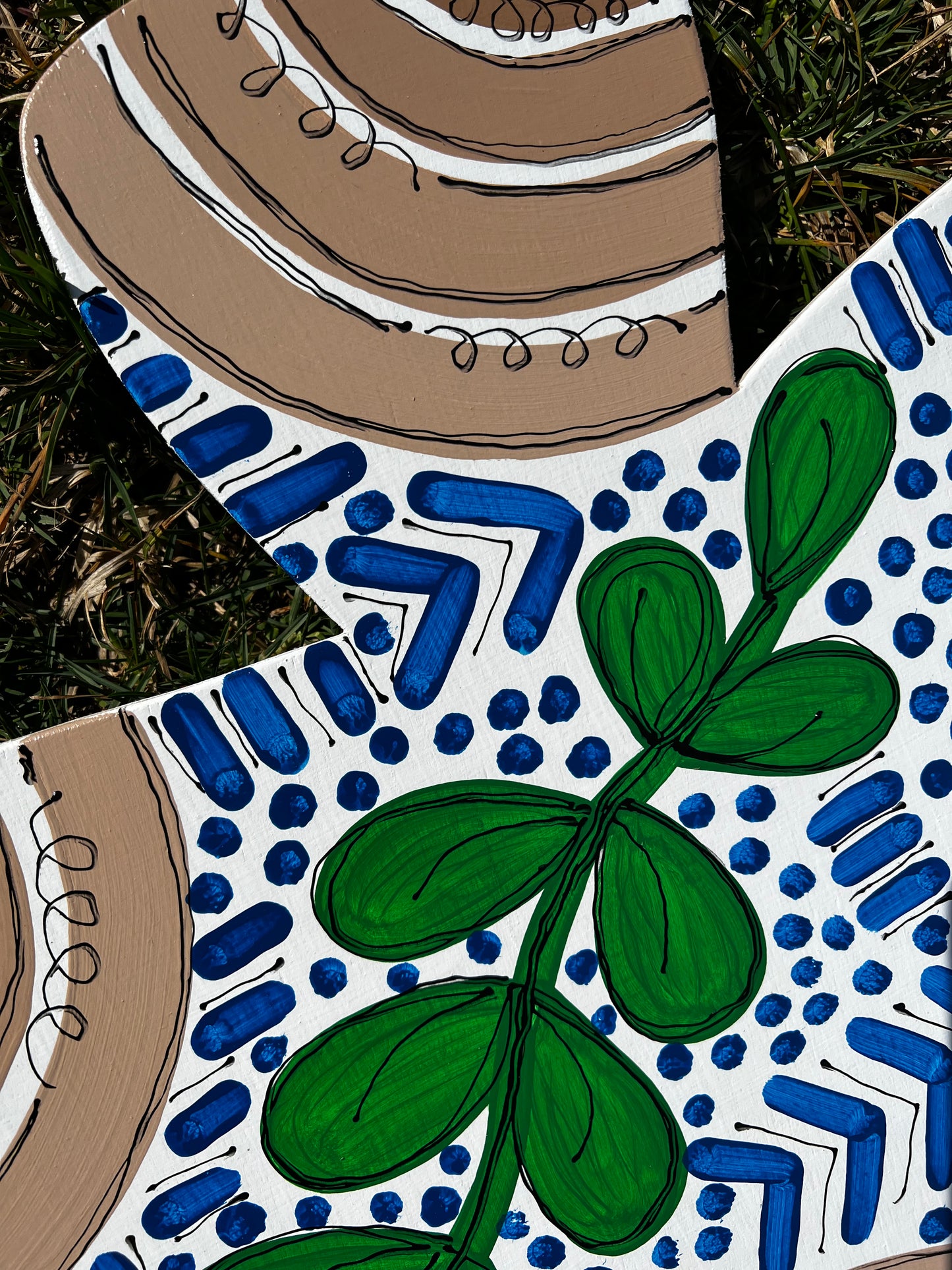Boho Blue Cross Door Hanger - Preorder