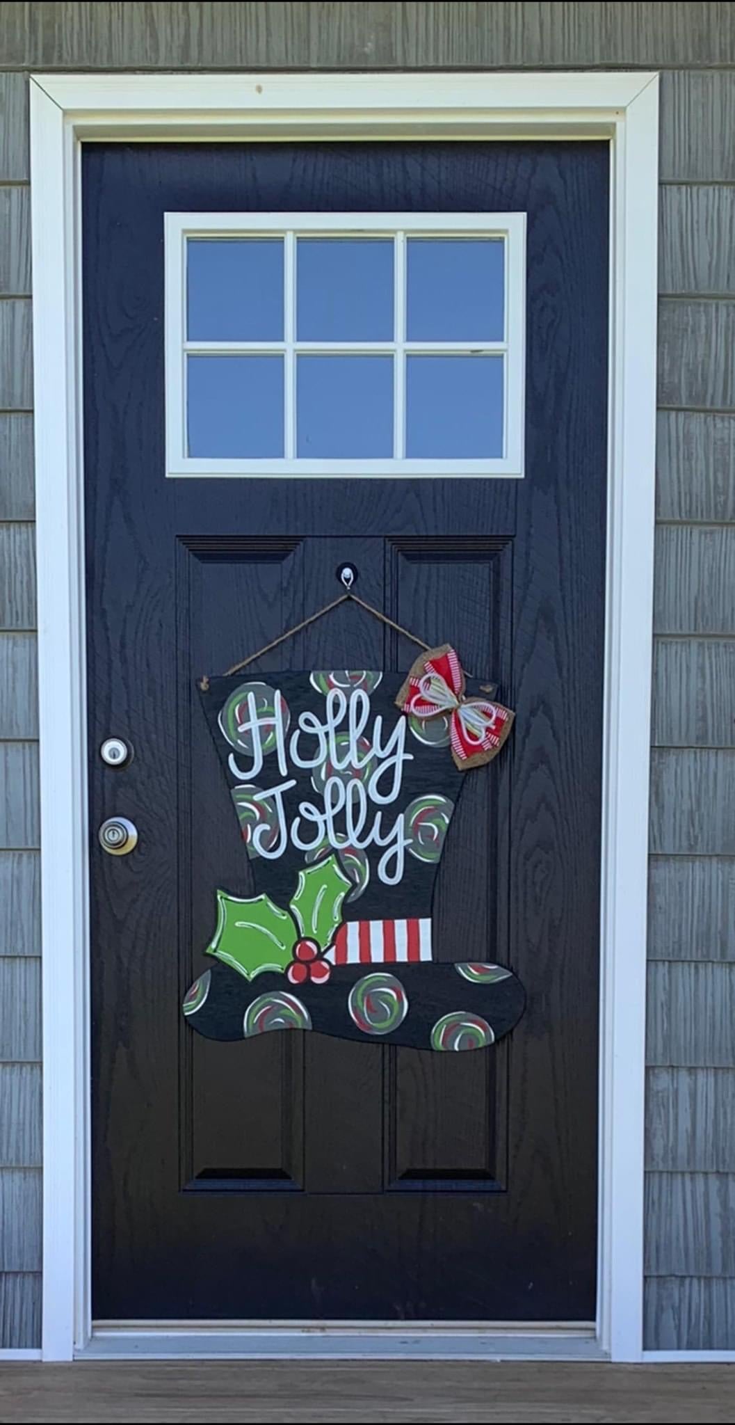 Holly Hat Door Hanger - Preorder