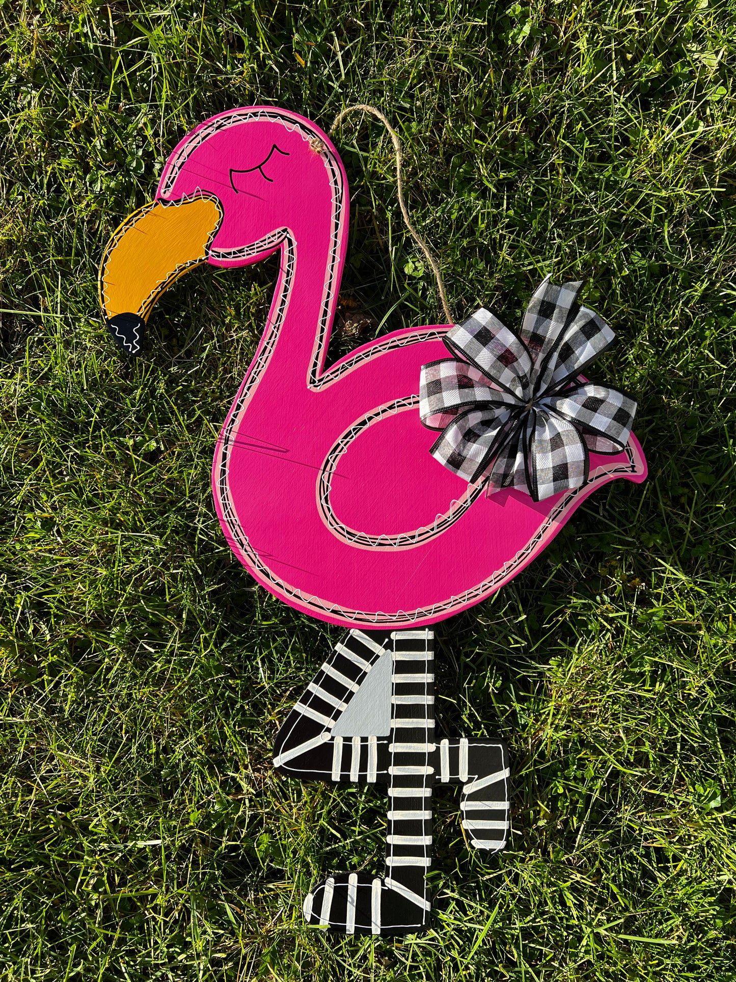 Flamingo Door Hanger - Preorder