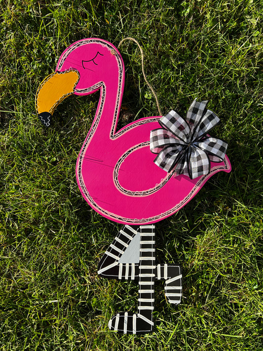 Flamingo Door Hanger - Preorder
