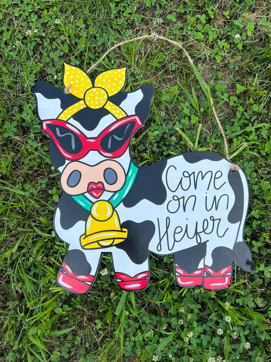 Heifer Door Hanger- Preorder