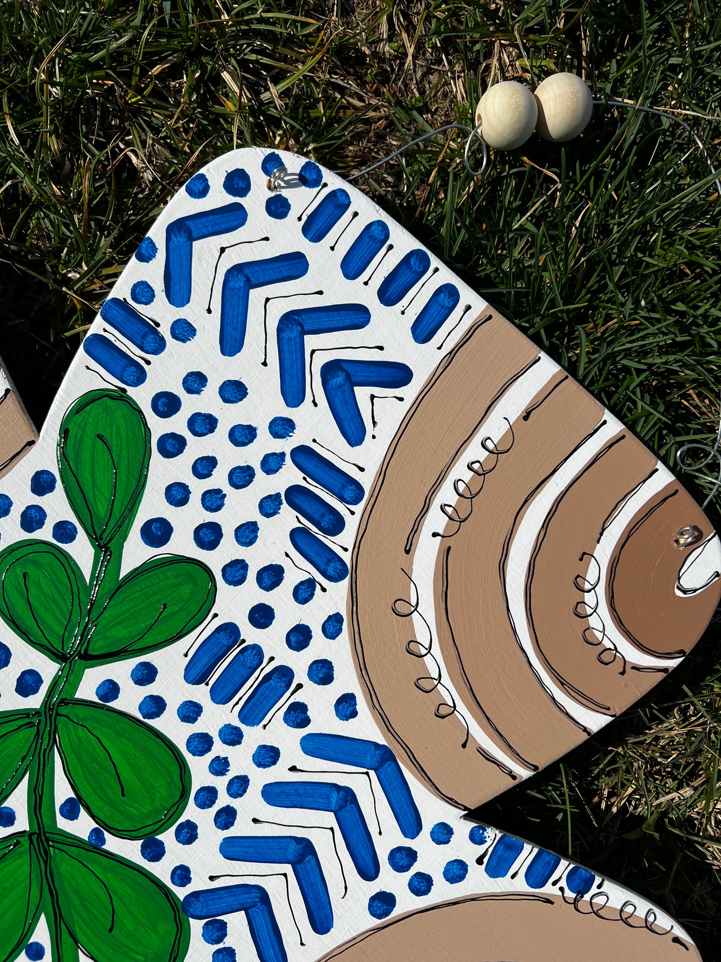 Boho Blue Cross Door Hanger - Preorder