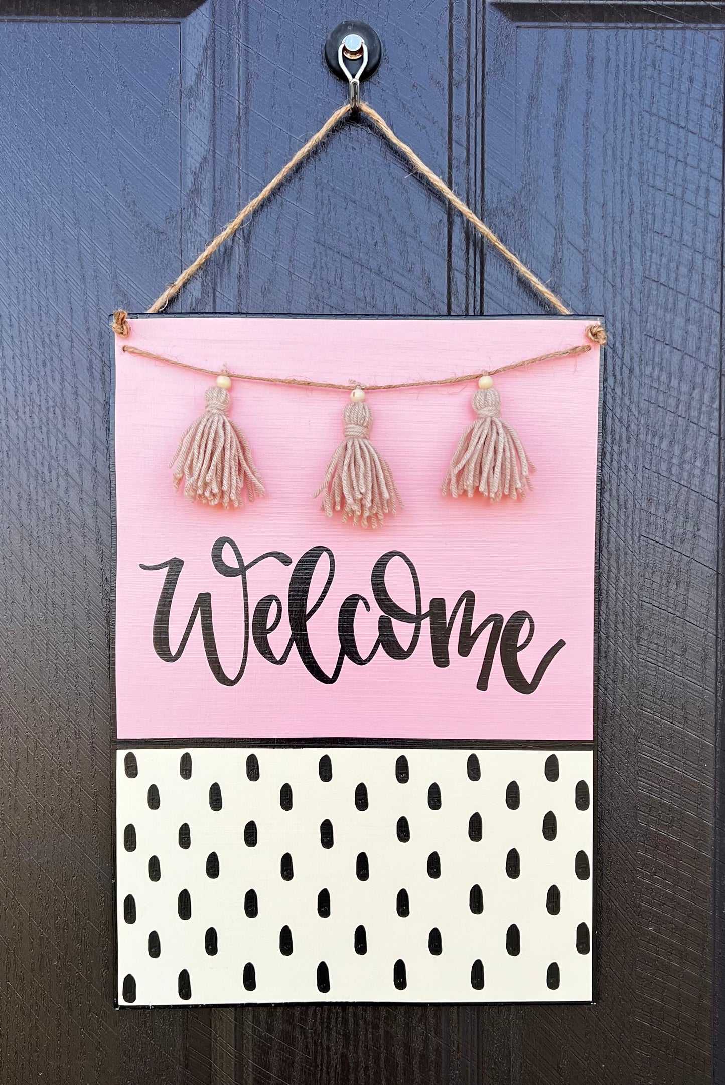 Pink Welcome Door Hanger - Preorder