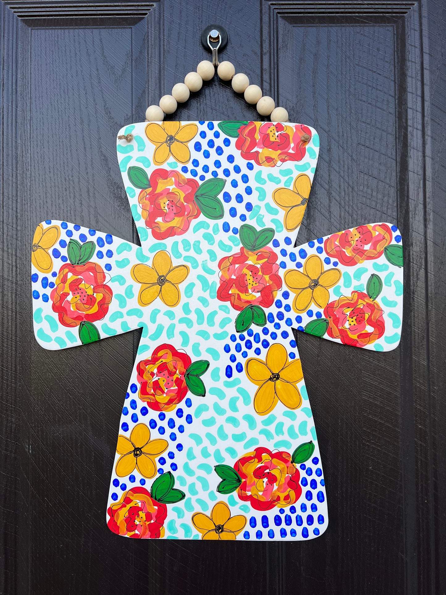 Flower Cross Door Hanger - Preorder