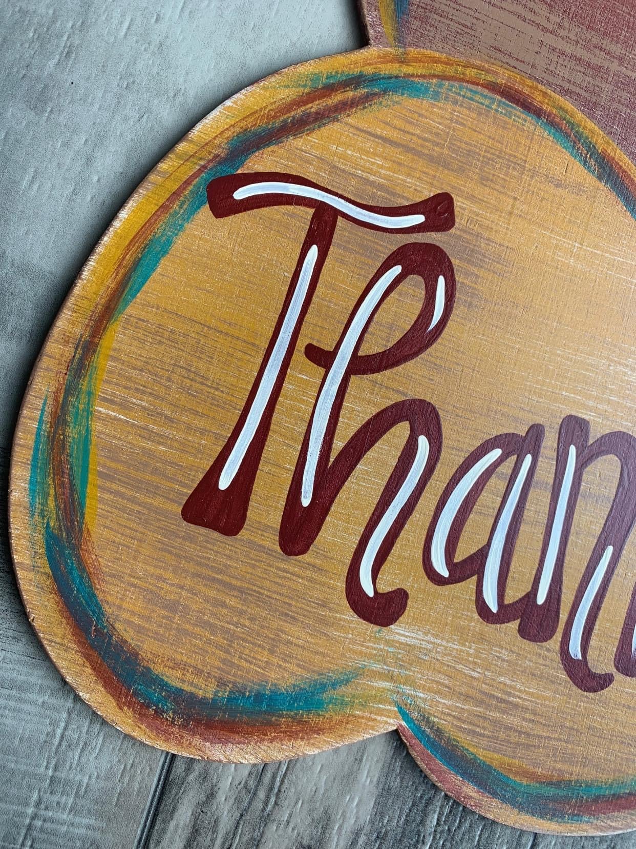 Thankful Pumpkin Door Hanger - Preorder