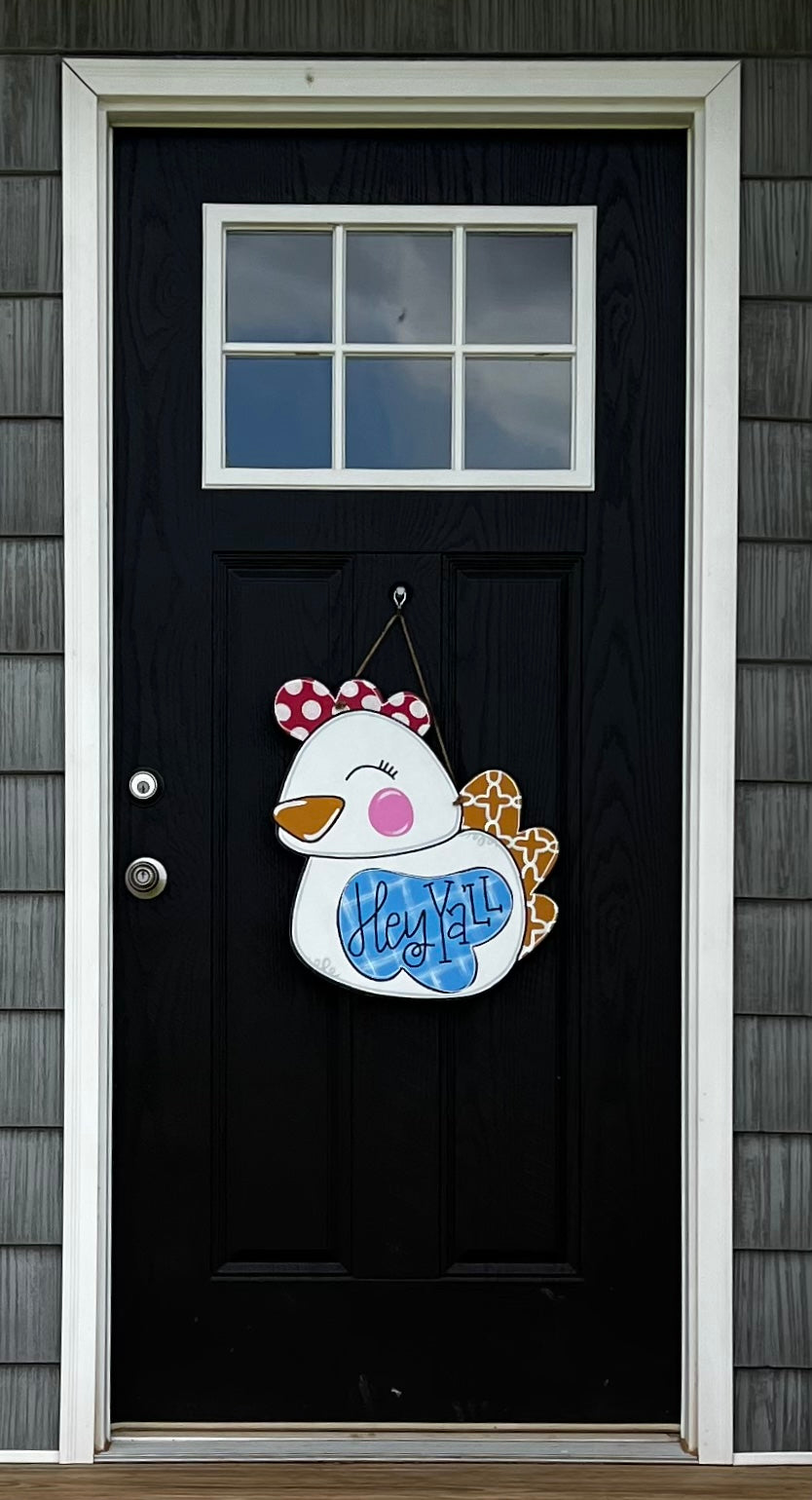 Chicken Door Hanger Door Hanger - Preorder