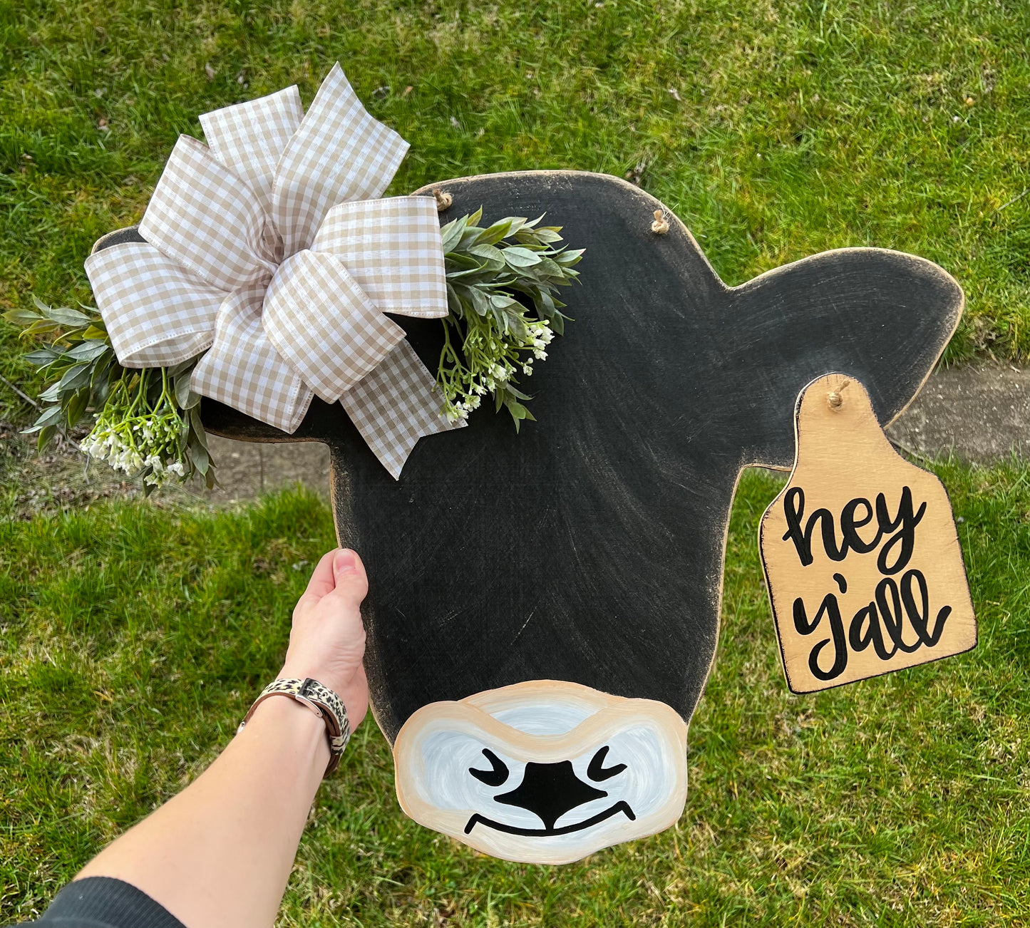 Tag Cow Door Hanger - Preorder