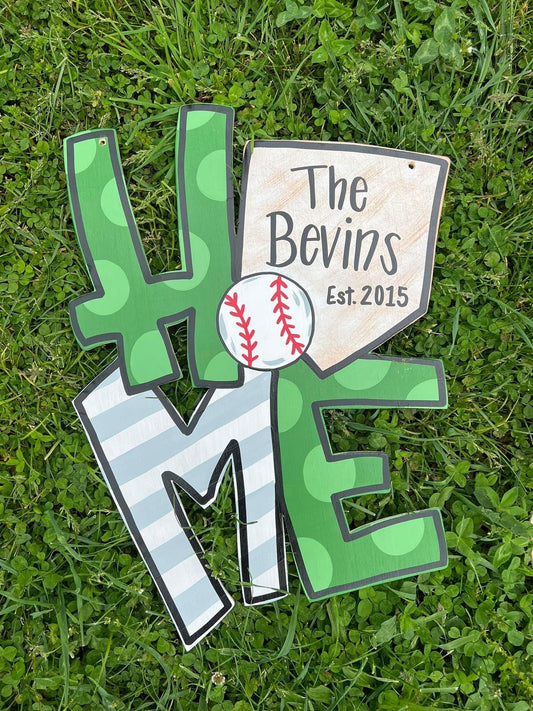 Home Baseball Door Hanger - Preorder