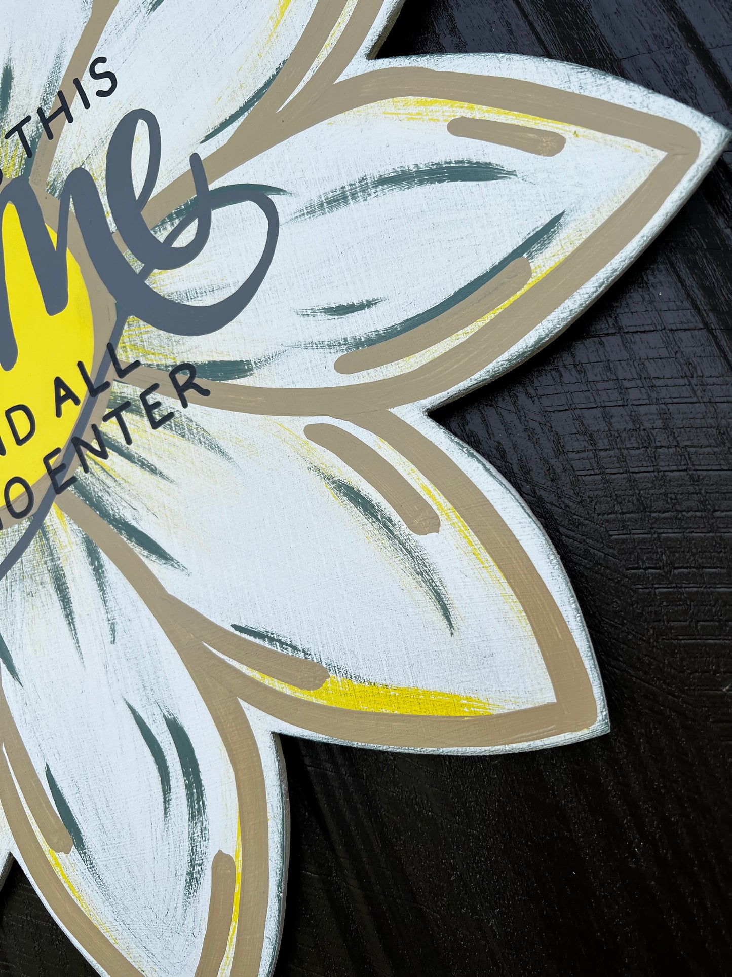 Bless This Home Flower Door Hanger - Preorder