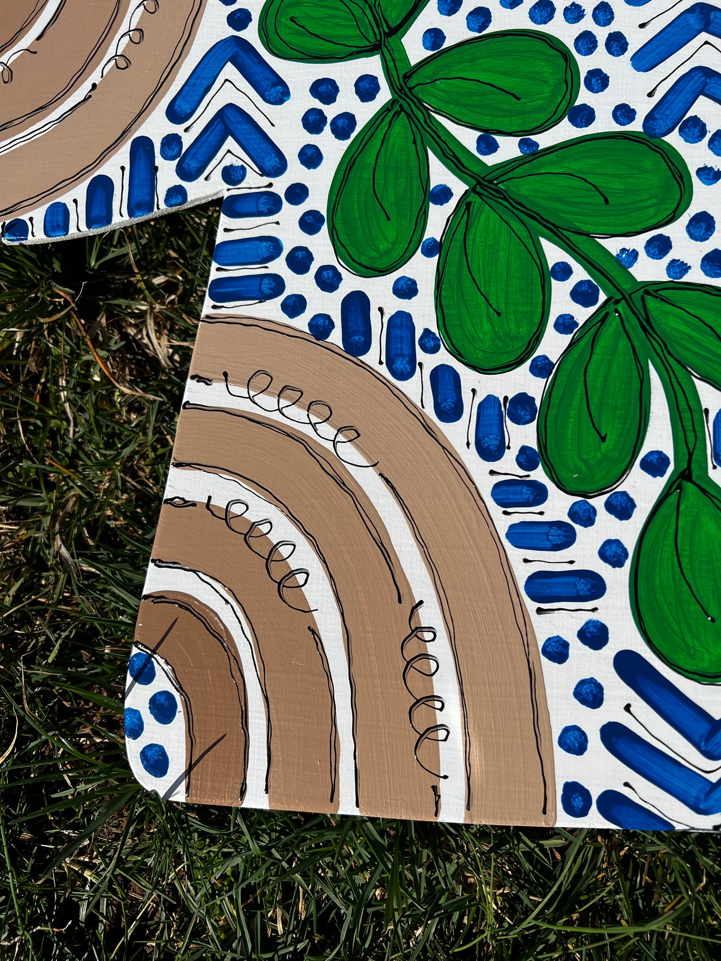 Boho Blue Cross Door Hanger - Preorder