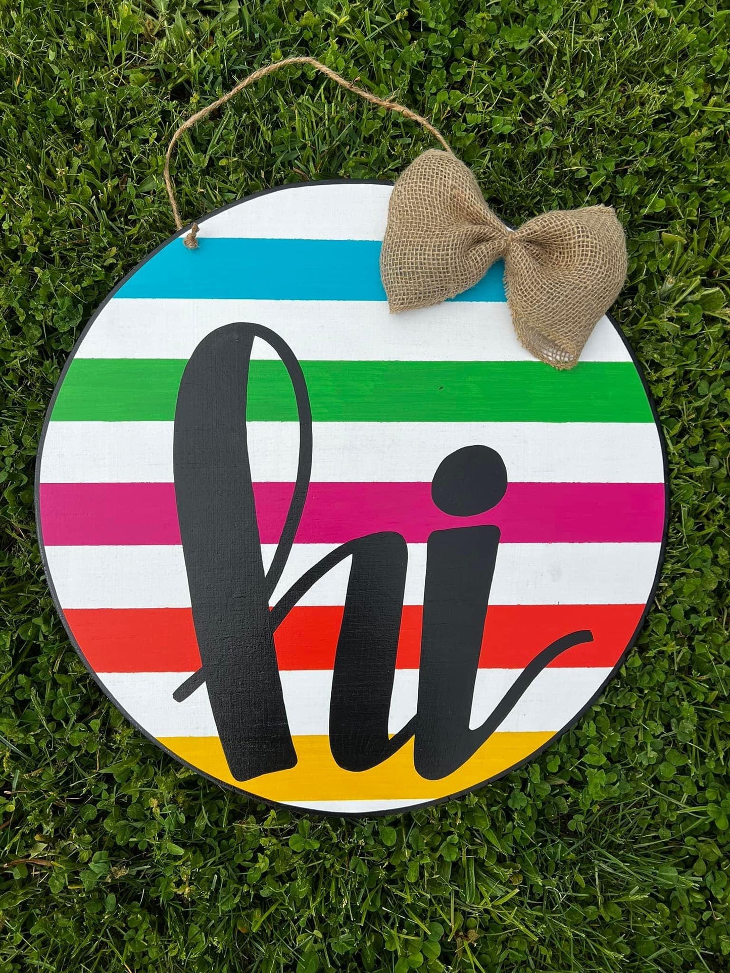 Hi Rainbow Door Hanger - Preorder