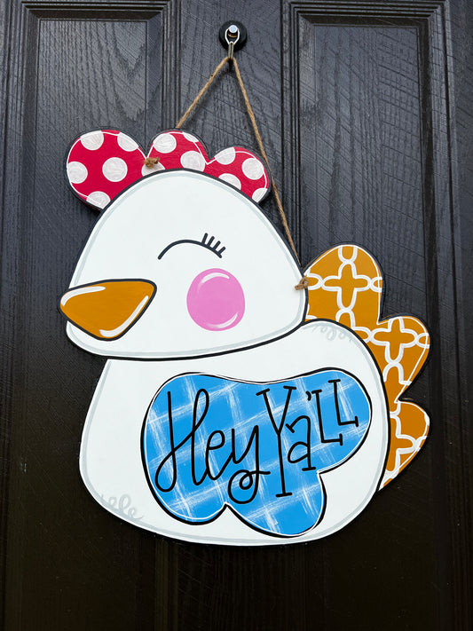 Chicken Door Hanger Door Hanger - Preorder