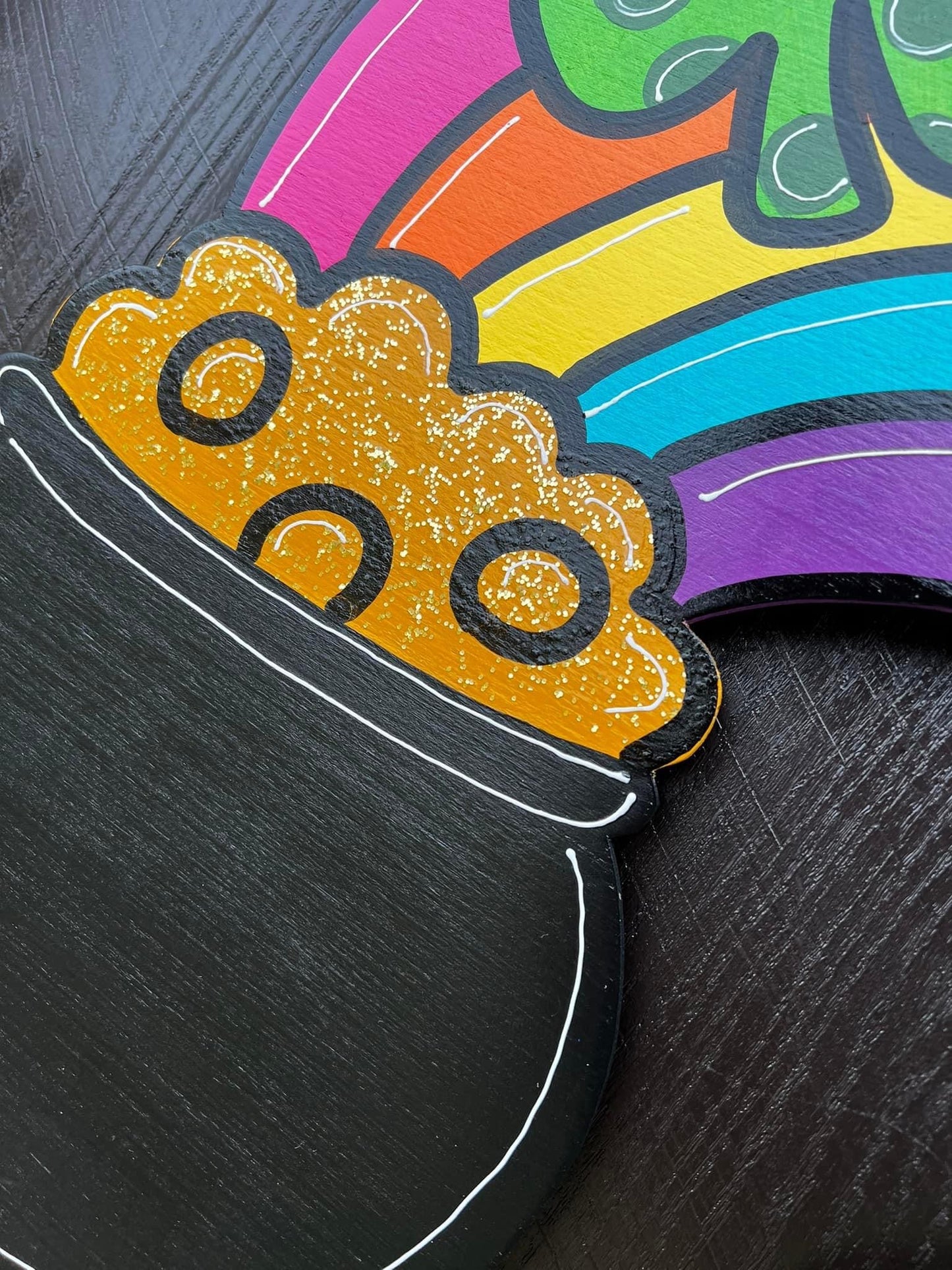 Rainbow Pot of Gold Door Hanger - Preorder