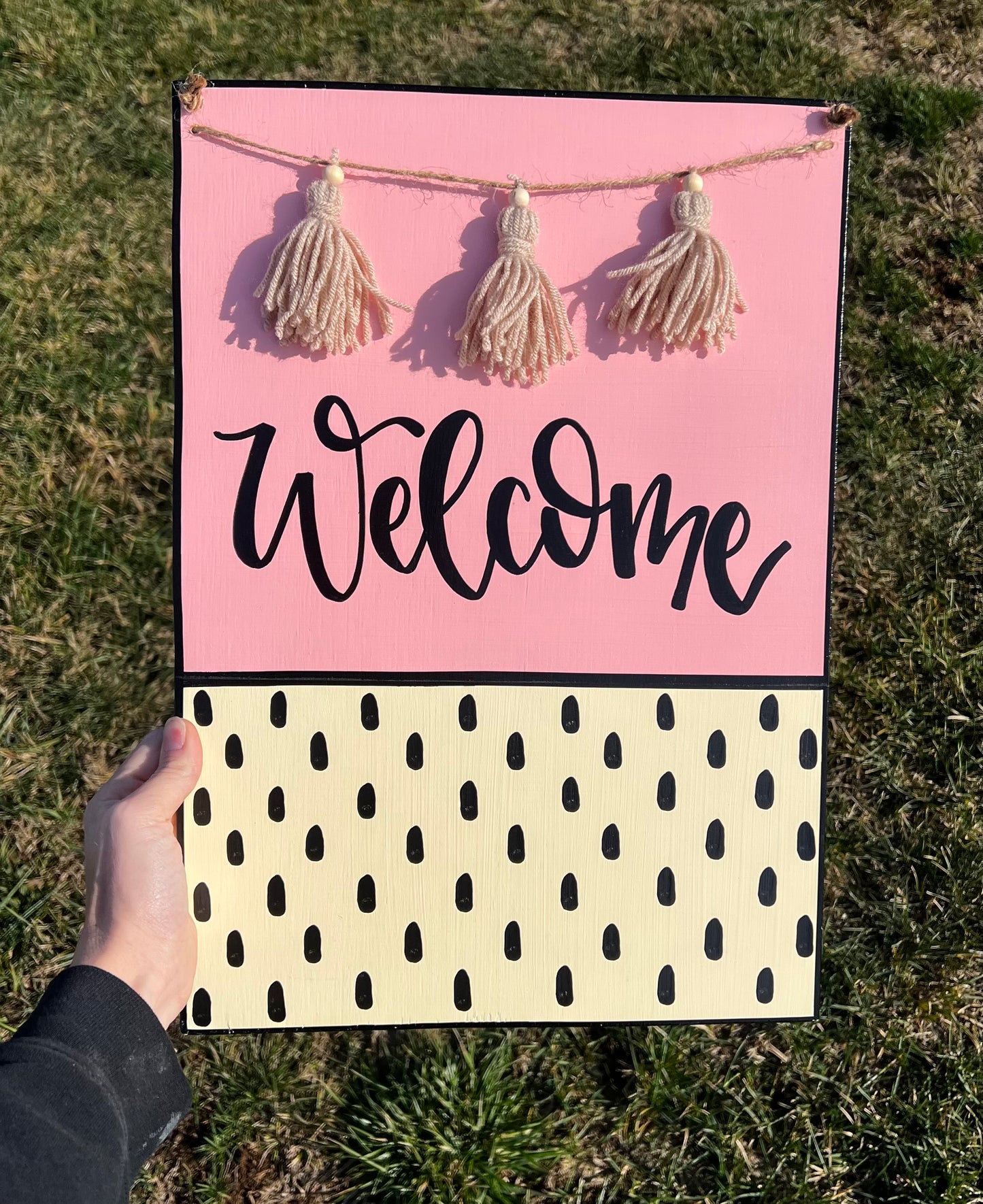 Pink Welcome Door Hanger - Preorder