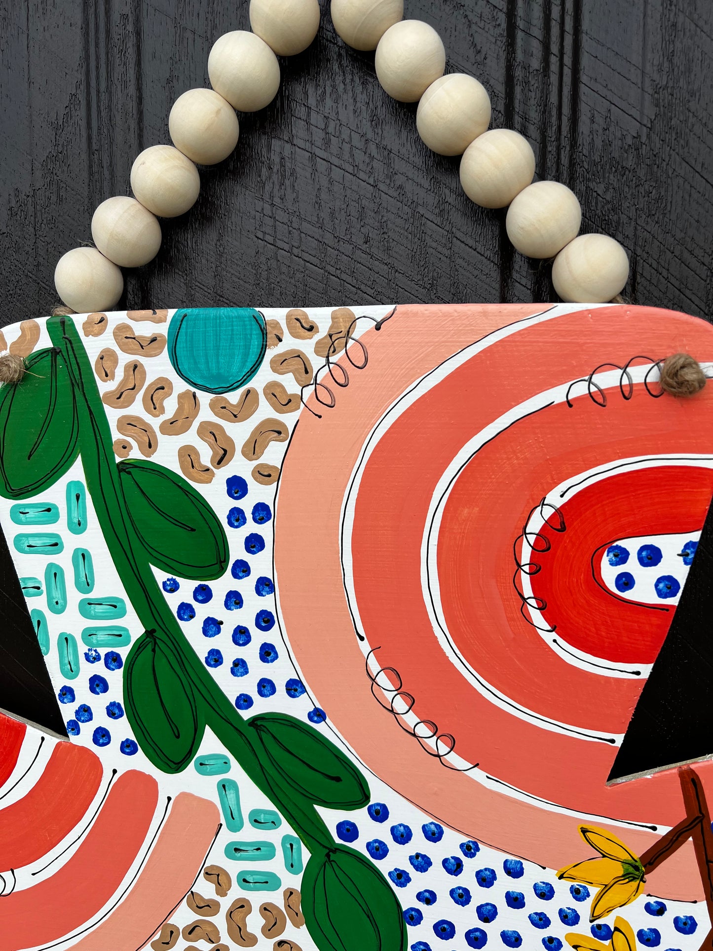 Spring Boho Cross Door Hanger - Preorder
