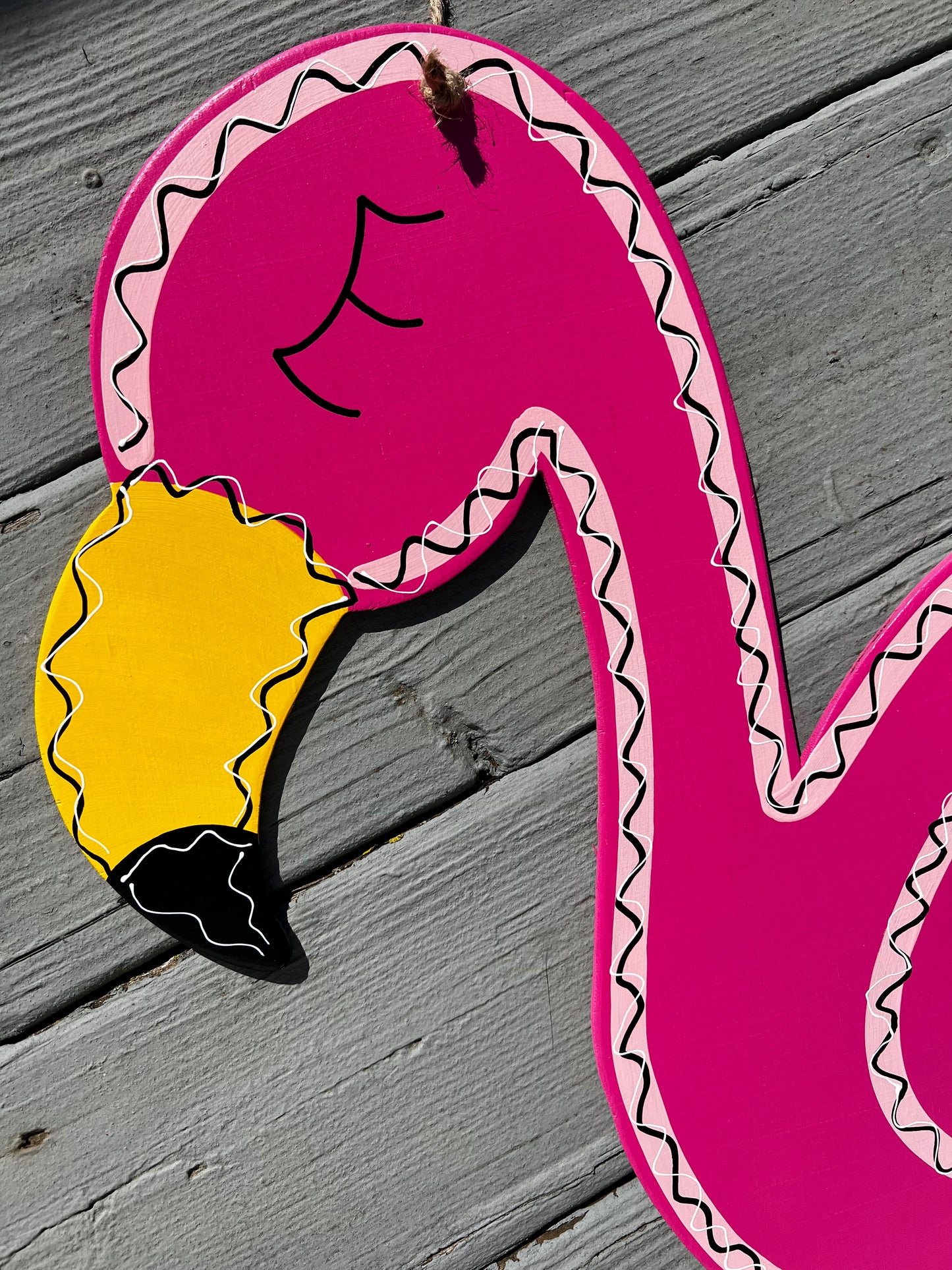 Ribbon Leg Flamingo Door Hanger - Preorder